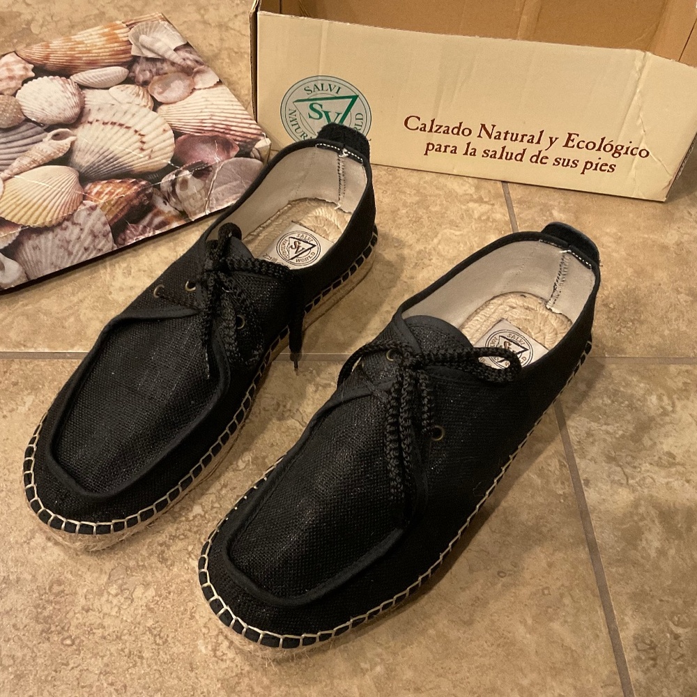 NATURAL WORLD Ecco Friendly Black Espadrilles EU 39 US 8.5